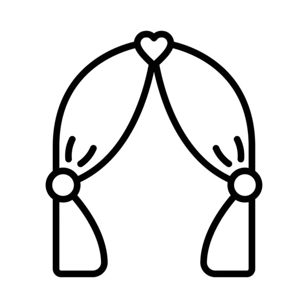白色背景的婚礼拱形图标 矢量插图 — 图库矢量图片