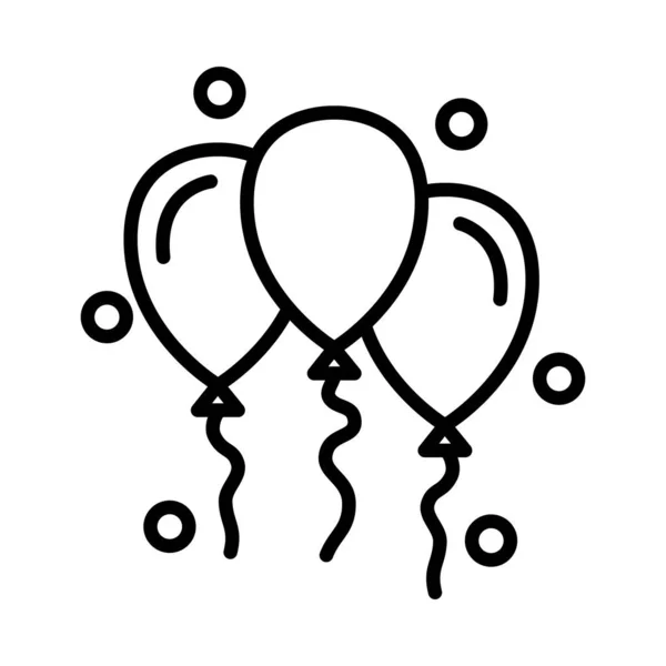 Icône Ballons Mariage Sur Fond Blanc Illustration Vectorielle — Image vectorielle