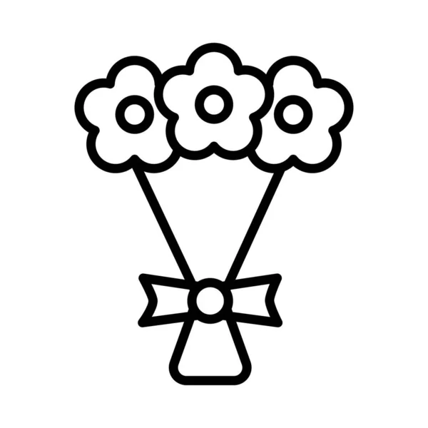 Icône Bouquet Mariage Sur Fond Blanc Illustration Vectorielle — Image vectorielle