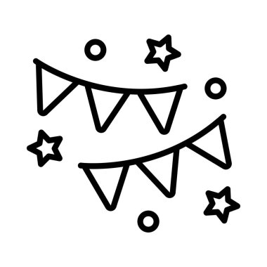 Beyaz arkaplanda çelenk simgesi, vektör illüstrasyonu