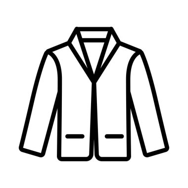 Beyaz arkaplanda erkek giyimi simgesi, vektör illüstrasyonu