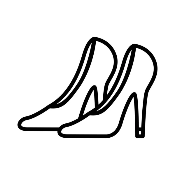 Woman Shoes Icon White Background Vector Illustration — Stock Vector