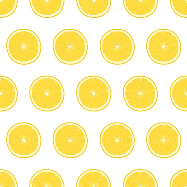 Bright Seamless Pattern Lemon Vector Illustration — Stock Vector