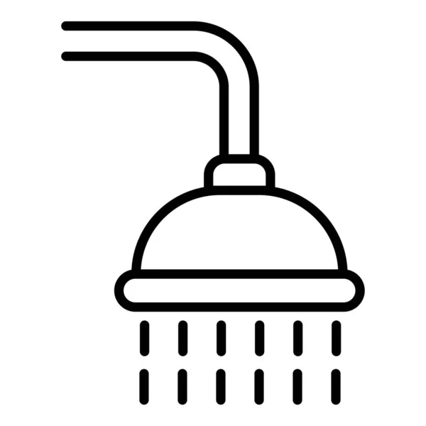 Shower Line Icon Vector Illustration — Stock Vector