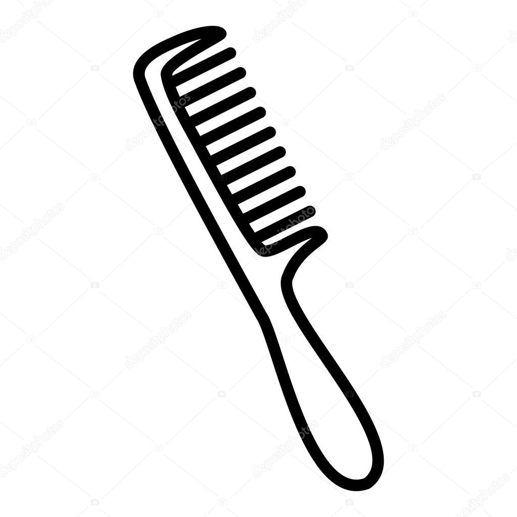Comb line icon, vector illustration