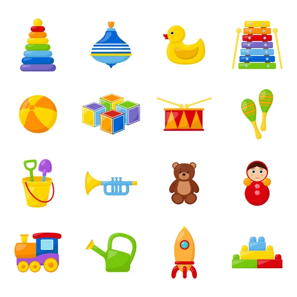 Çocuk oyuncakları, vektör illüstrasyonu
