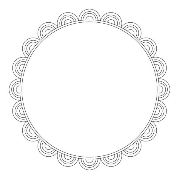 Кругла Декоративна Рамка Векторна Ілюстрація — стоковий вектор