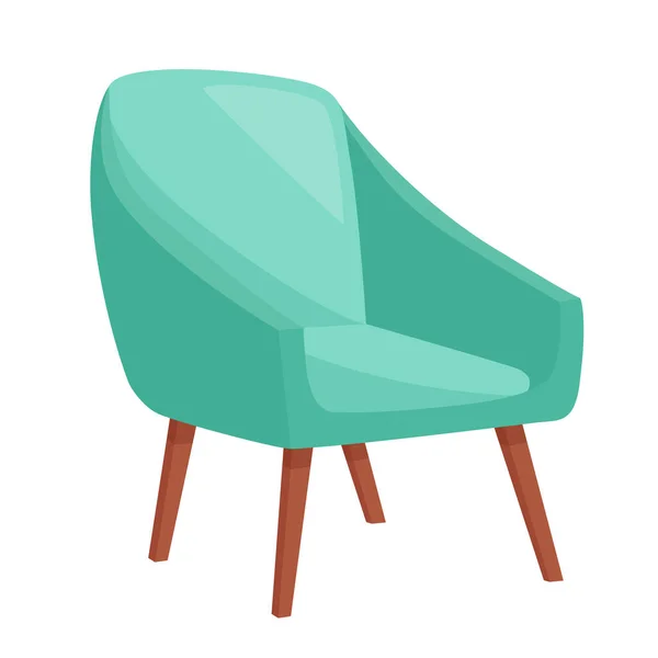 Fauteuil Élégant Confortable Sur Fond Blanc Illustration Vectorielle — Image vectorielle