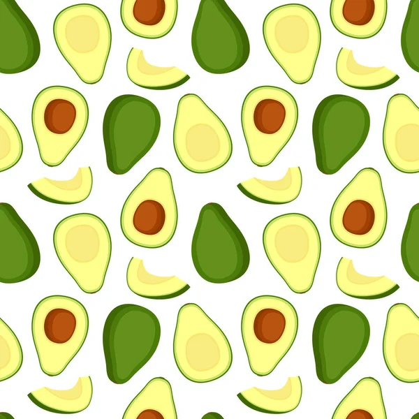 Seamless Pattern Avocado Healthy Food Texture Packaging Wrapping Paper Fabric — Stock Vector