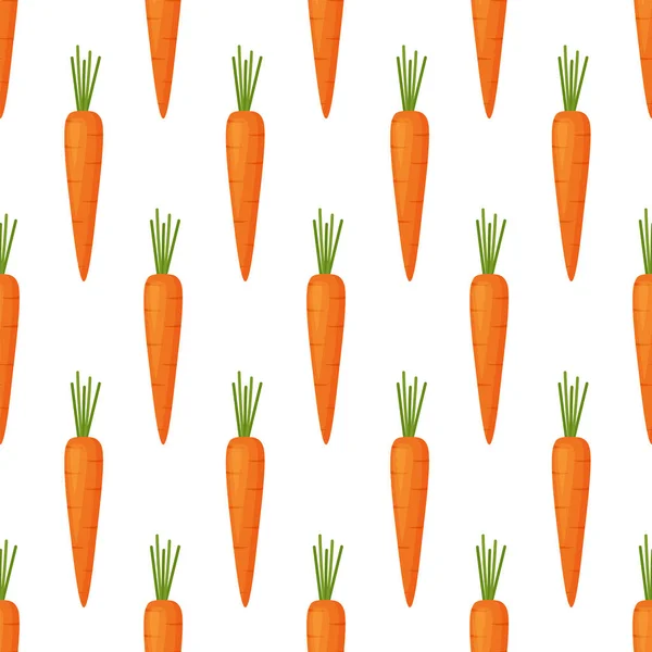 Seamless Pattern Carrots Carrot Background Vector Illustration — Stock Vector