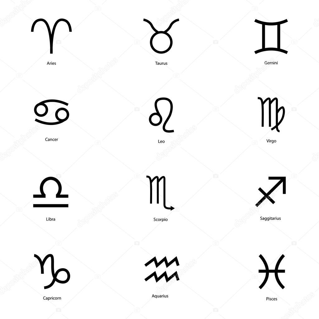 Signs of the zodiac, vector illustration