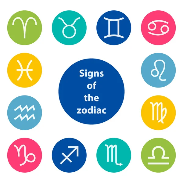 Znaki zodiaku, ilustracji wektorowych — Wektor stockowy