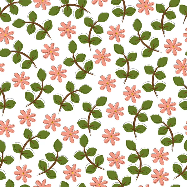 Fond floral sans couture, illustration vectorielle — Image vectorielle