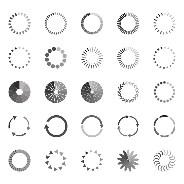 Jeu d'icônes d'état de chargement, illustration vectorielle — Image vectorielle