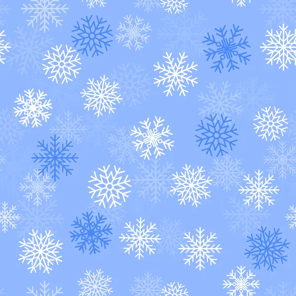 Fond sans couture avec flocons de neige, illustration vectorielle — Image vectorielle