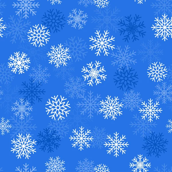 Seamless background with snowflakes, vector illustration — Stock Vector