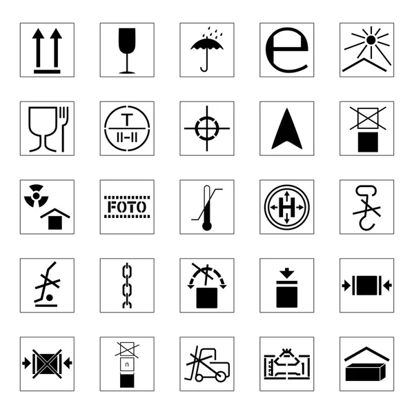 Set of packing icons, vector illustration — Stock Vector