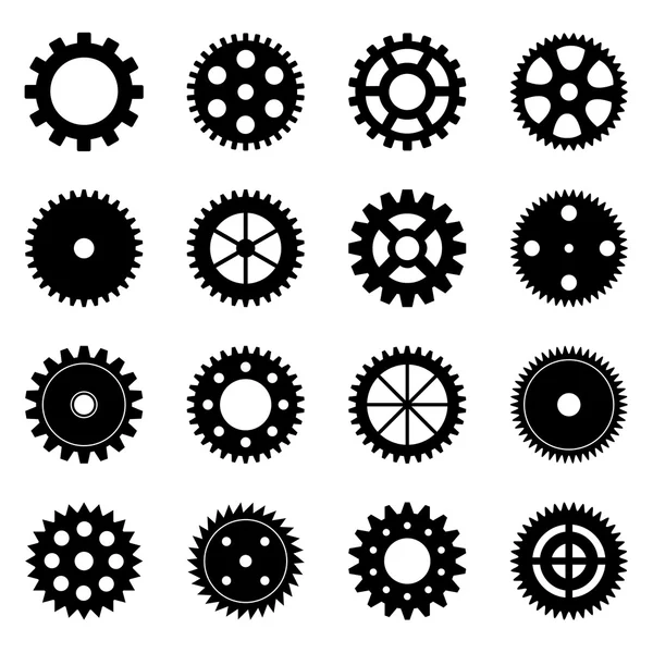 Set of gear wheels, vector illustration — Stock Vector