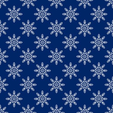 Kar taneleri, vektör çizim ile sorunsuz kış arka plan