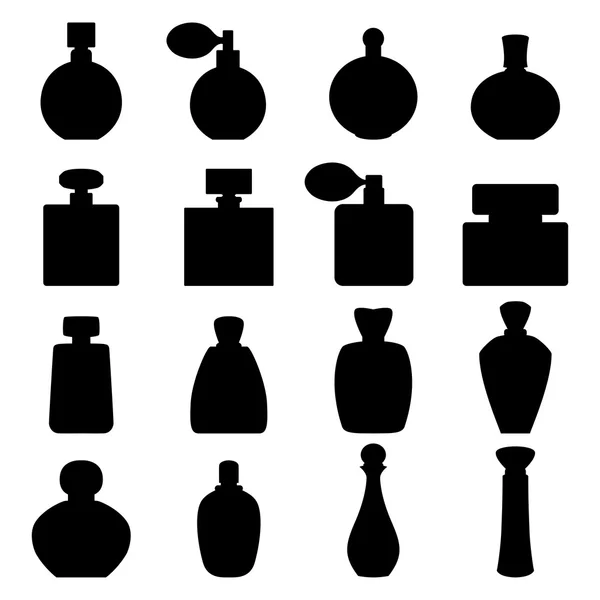 Conjunto de iconos de perfume, ilustración vectorial — Vector de stock