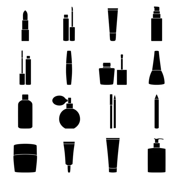 Conjunto de iconos cosméticos, ilustración vectorial — Archivo Imágenes Vectoriales