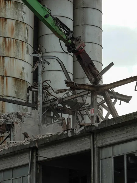 Old industrial building is being demolished