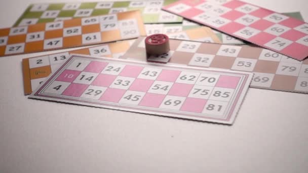Bingo Lotto Tombala Gambling Game Entertainment — Stock Video