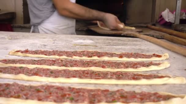 Πίτα πίτσα τουρκική που ονομάζεται ζήτησε νέα — Αρχείο Βίντεο