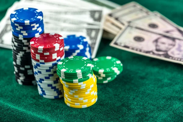 Gambling American Money and Money Chips