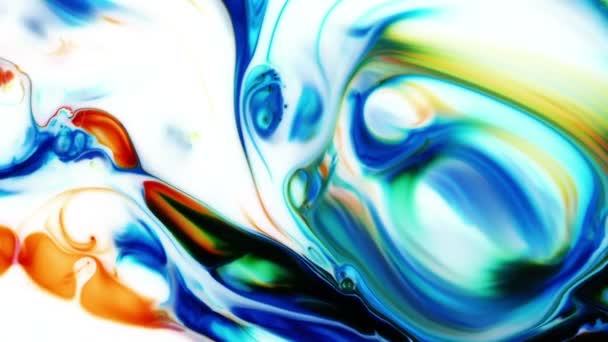 Abstract Colorful Paint Ink Liquid Explode Diffusion Psychedelic Blast Movement — Stock Video