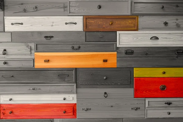 Gaveta de madeira colorida — Fotografia de Stock