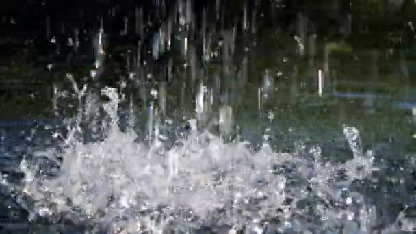 Waterdruppels Lake Water — Stockvideo