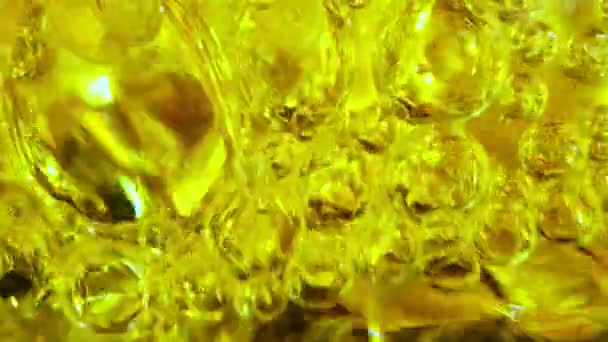 Bubbels Olie Water Met Inkt — Stockvideo