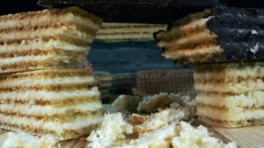 Lezzetli Çıtır Gofret Makro Detaylı