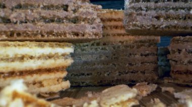 Lezzetli Çıtır Gofret Makro Detaylı