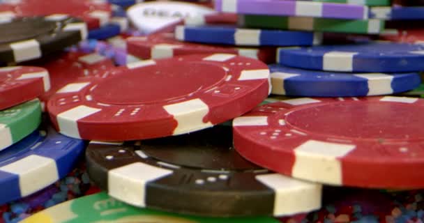 Szerencsejáték Pénz Zseton Részletek — Stock videók
