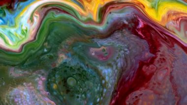 Soyut Renkli Mürekkep Yayma Sanatı 