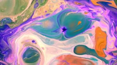 Soyut Renkli Mürekkep Yayma Sanatı 