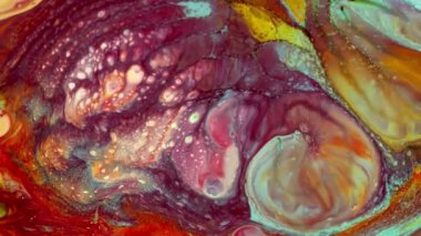 Soyut Renkli Mürekkep Yayma Sanatı 