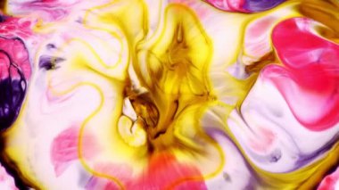 Soyut Renkli Mürekkep Yayma Sanatı 