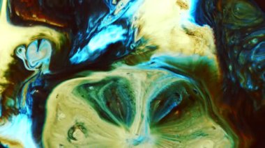 Soyut Renkli Mürekkep Yayma Sanatı 