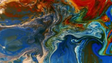 Soyut Renkli Mürekkep Yayma Sanatı 