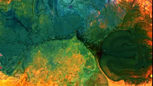 Abstrakcyjny Kolorowy Tusz Rozprzestrzeniania Sztuki — Wideo stockowe