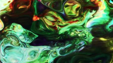 Soyut Renkli Mürekkep Yayma Sanatı 