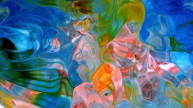 Soyut Renkli Mürekkep Yayma Sanatı 