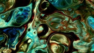 Soyut Renkli Mürekkep Yayma Sanatı 