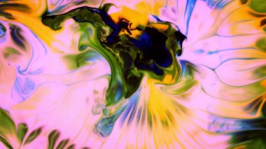 Soyut Renkli Mürekkep Yayma Sanatı 