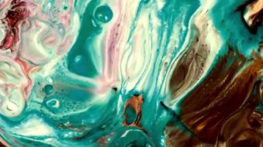 Soyut Renkli Mürekkep Yayma Sanatı