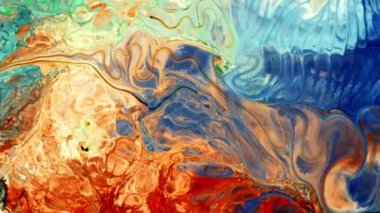 Soyut Renkli Mürekkep Yayma Sanatı 