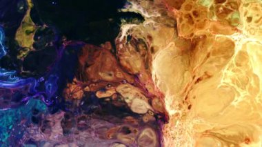 Soyut Renkli Mürekkep Yayma Sanatı 